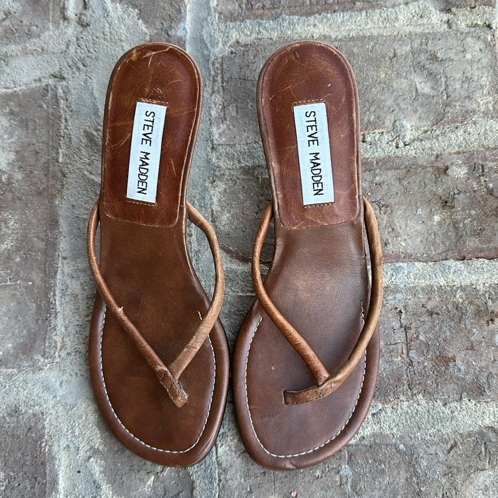 Steve Madden Gumdrop Leather Upper made in Brazil size 6B Balance Man Made